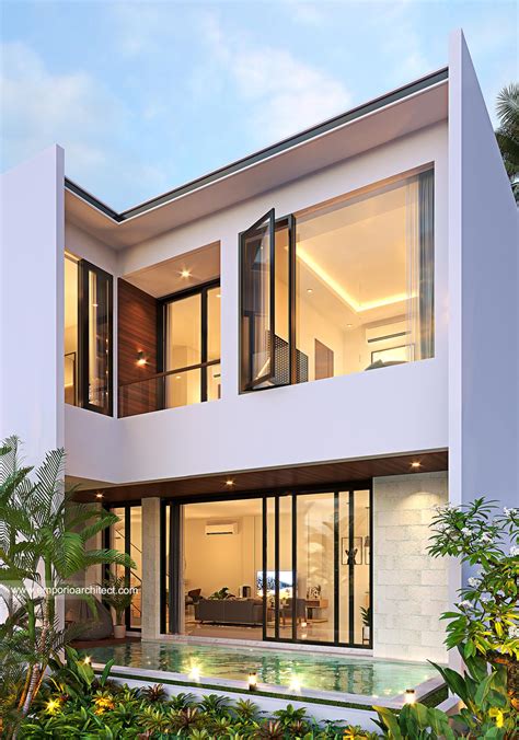 Desain Tampak Belakang Rumah Modern 2 Lantai Mrs Efgh Di Pekanbaru