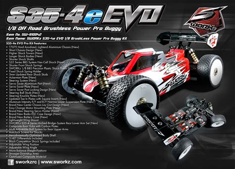 SWORKz S35 4e EVO 1 8 BrushLess Power Pro Buggy Kit SW910042