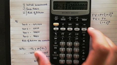 Find Npv And Irr Using The Financial Calculator Youtube