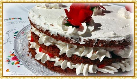 Tarta De Chocolate Con Fresas Y Nata Sin Az Car Tradicional