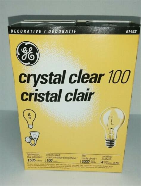 Ge 97489 24 Crystal Clear General Purpose A19 Light Bulb 100 Watt 24 Pack For Sale Online Ebay