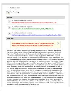 Performance Of Gasoline Lpg Bi Fuel Engine Of Manifold Absolute