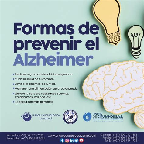 Formas De Prevenir El Alzheimer • Oncólogos Del Occidente Sas