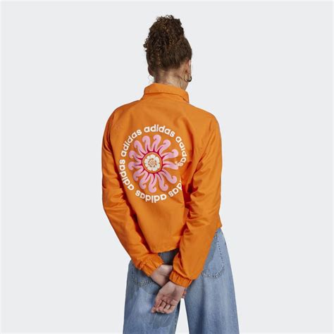 Adidas Adidas X FARM Rio Coach Jacket Orange Adidas UAE