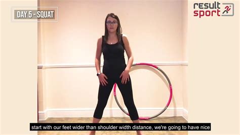 Day 5 Weighted Hula Hoop Training Squat Youtube