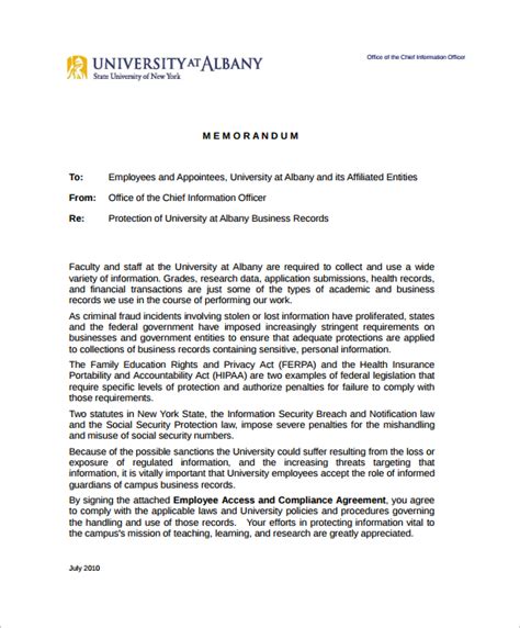 company memo templates sample templates