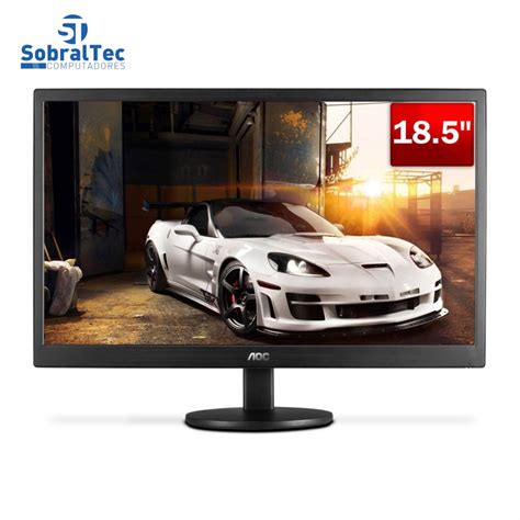 Monitor Led 18 5 Polegadas Aoc E970swnl Widescreen Vga Preto Vitrine Sem A Caixa Sobraltech