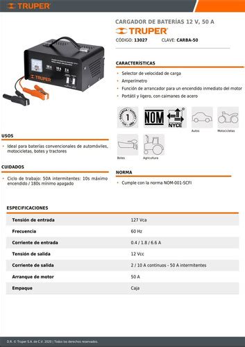 Cargador Batería Carro Moto Con Arrancador Iniciador 12v 50a Envío Gratis