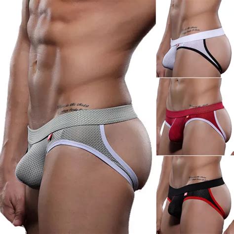 HERREN JOCKSTRAP TANGA Netz Bikini Slip Sexy Schwul Unterwäsche Tanga Unterhos EUR