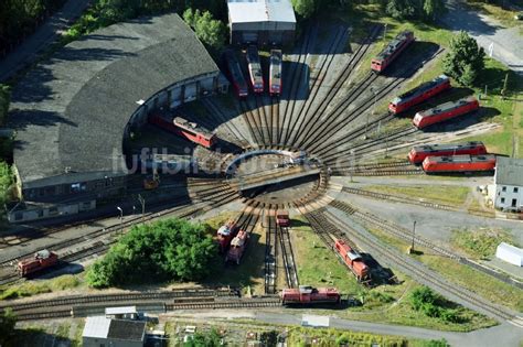 Leipzig Von Oben Gleisanlagen Am Rundschuppen Triebfahrzeughalle