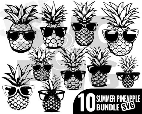 Pineapple Svg Summer Vibes Pineapple With Sun Glasses Svg Pineapple