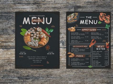 Restaurant Menu Card Design