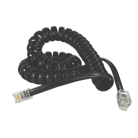 Modular Telephone Handset Coiled Extension Cord Lead 2m Ebay