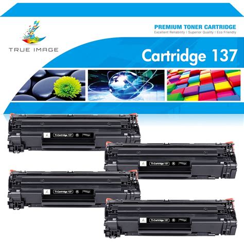 True Image 137 Toner Cartridge 4 Pack Compatible For Canon Cartridge 137 Crg 137 For Canon