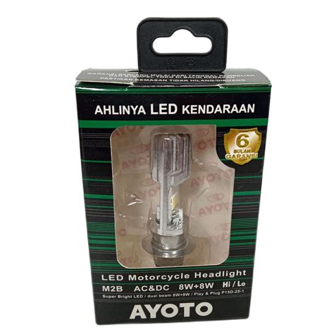 LAMPU MOTOR LED AYOTO 8W AC DC PNP Lazada Indonesia