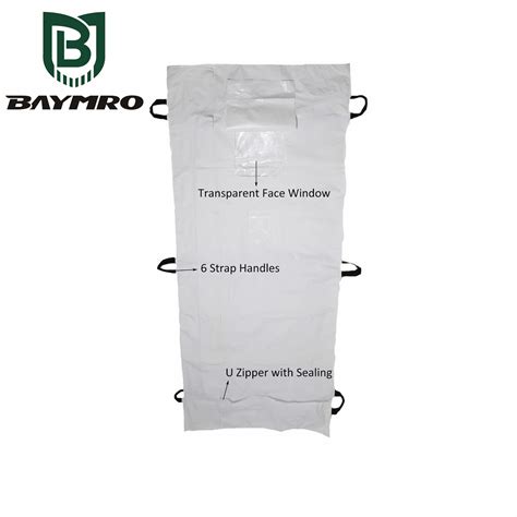 Adult Cadaver Bags White Peva Handles Baymro Safety Is The