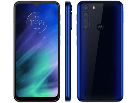 Smartphone Motorola One Fusion Gb Azul Safira G Gb Ram Tela