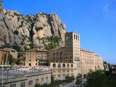 The monastery on the mountain of Montserrat Stock Photo | Adobe Stock