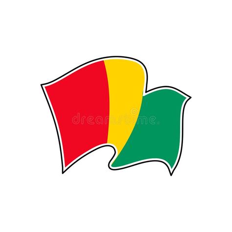 Guinea National Flag. Vector Illustration. Conakry Stock Vector - Illustration of flag, sign ...