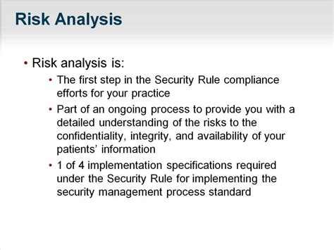 Ppt Understanding The Basics Of Hipaa Security Risk Analysis And Risk