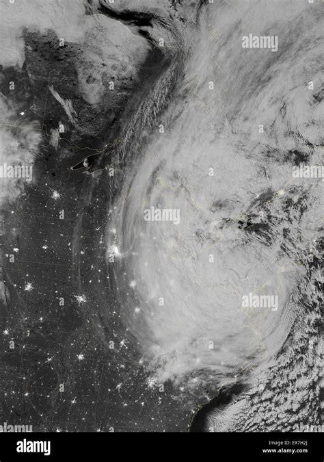 Satellite image of Hurricane Sandy 2012 Stock Photo - Alamy