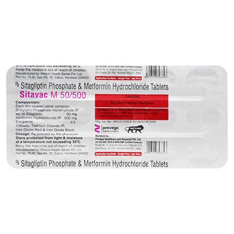 Buy SITAVAC M 50 500 Tablet 15 S Online At Upto 25 OFF Netmeds