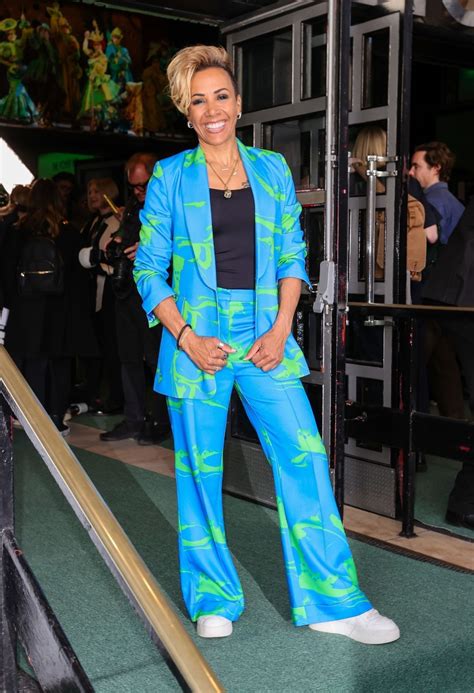 Kelly Holmes in a Bright Blue Printed Trouser Suit - London 04/19/2023 ...