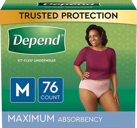 Depend FIT-Flex Incontinence Underwear for Women, Maximum Absorbency ...