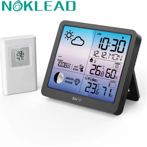 NOKLEAD Multi função LCD Tela Colorida Relógio Meteorológico Casa