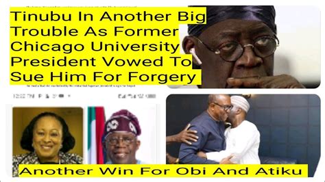 Tinubu In Another Big Trouble As Former Chicago University President