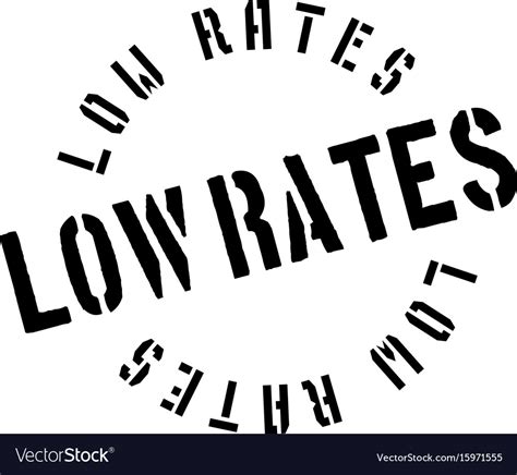 Low Rates Rubber Stamp Royalty Free Vector Image