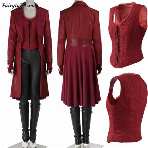 Wanda Maximoff Scarlet Witch Cosplay Costume Captain America Civil War