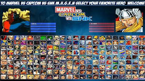 MARVEL VS CAPCOM VS SNK MUGEN 2020 YouTube