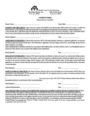 Fillable Online Nola Consent Form City Of New Orleans Nola Fax