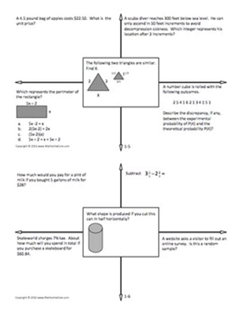 7th Grade Math Common Core Daily Warm Ups W Key Set 1 By Math To The