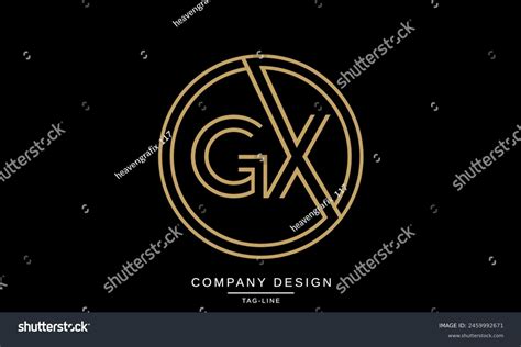 Gx Xg Abstract Letters Logo Monogram Font Icon Royalty Free Stock