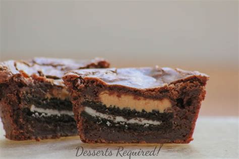 Gooey Oreo Peanut Butter Brownie Cups Desserts Required