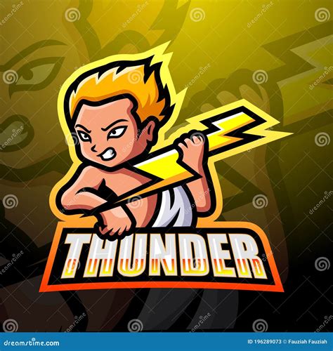 Thunder Mascot Logo Design Vector Thunder Logo Stock Photography ...