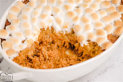 Pineapple Sweet Potato Casserole Butter With A Side Of Bread