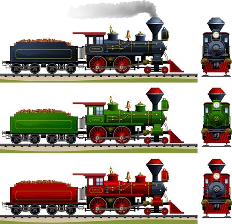 Cartoon steam train vector Free vector in Encapsulated PostScript eps ...