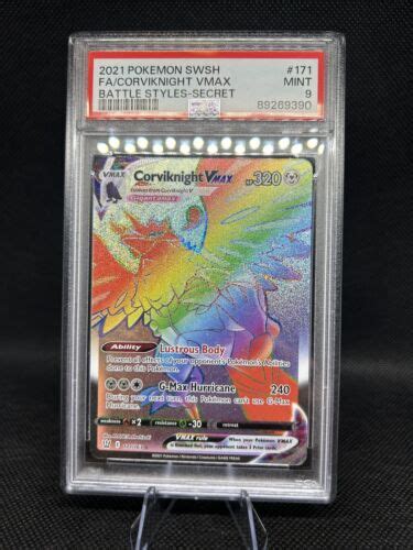 Corviknight Vmax Psa Battle Styles Secret Rainbow Rare