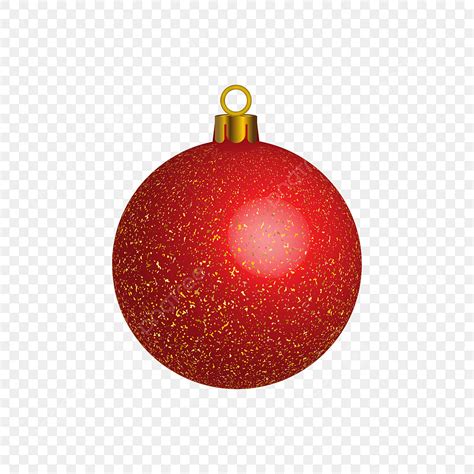 Red Christmas Ball Vector Hd Images Red Christmas Ball Hanging On Gold