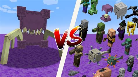 Mutant Shulker Vs All Minecraft Mobs Ultimate Battle Youtube