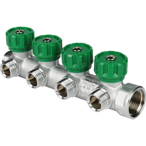 Регулирующий коллектор FAR 3/4" (ВР-НР) с 4 отв. 1/2" НР купить на OZON ...
