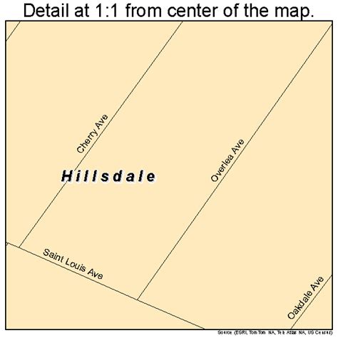 Hillsdale Missouri Street Map