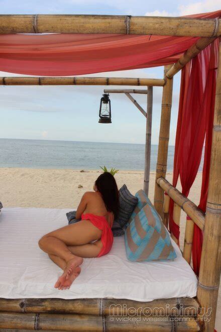 Bikini Model Asian Sara AI Enhanced Red Hot Cabana Topaz Enhance X Porn Pic