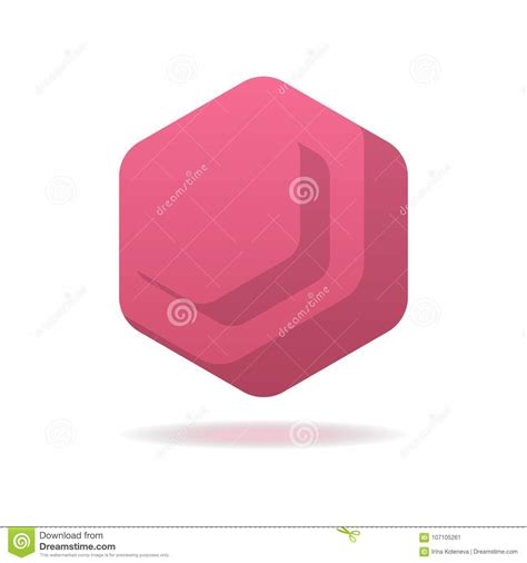 Geometric Red Abstract Isolated Element for Logo Stock Vector - Illustration of infomation ...