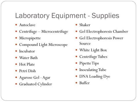 PPT - Biotechnology – Lab Equipment PowerPoint Presentation - ID:1604378