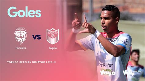 Fortaleza vs Bogotá goles Torneo BetPlay Dimayor 2023 2 Fecha 15