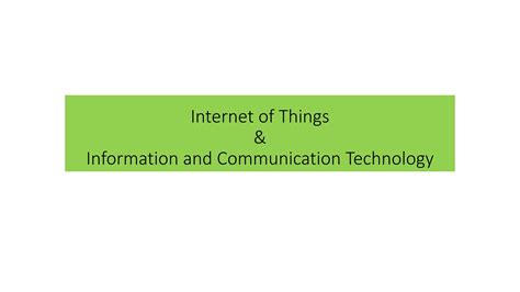 Information Communication Technology Ppt Ppt